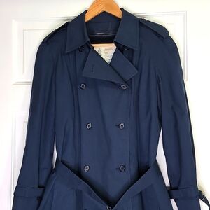 London Fog. Trench Coat. Navy. Size 12. Prestine Condition.